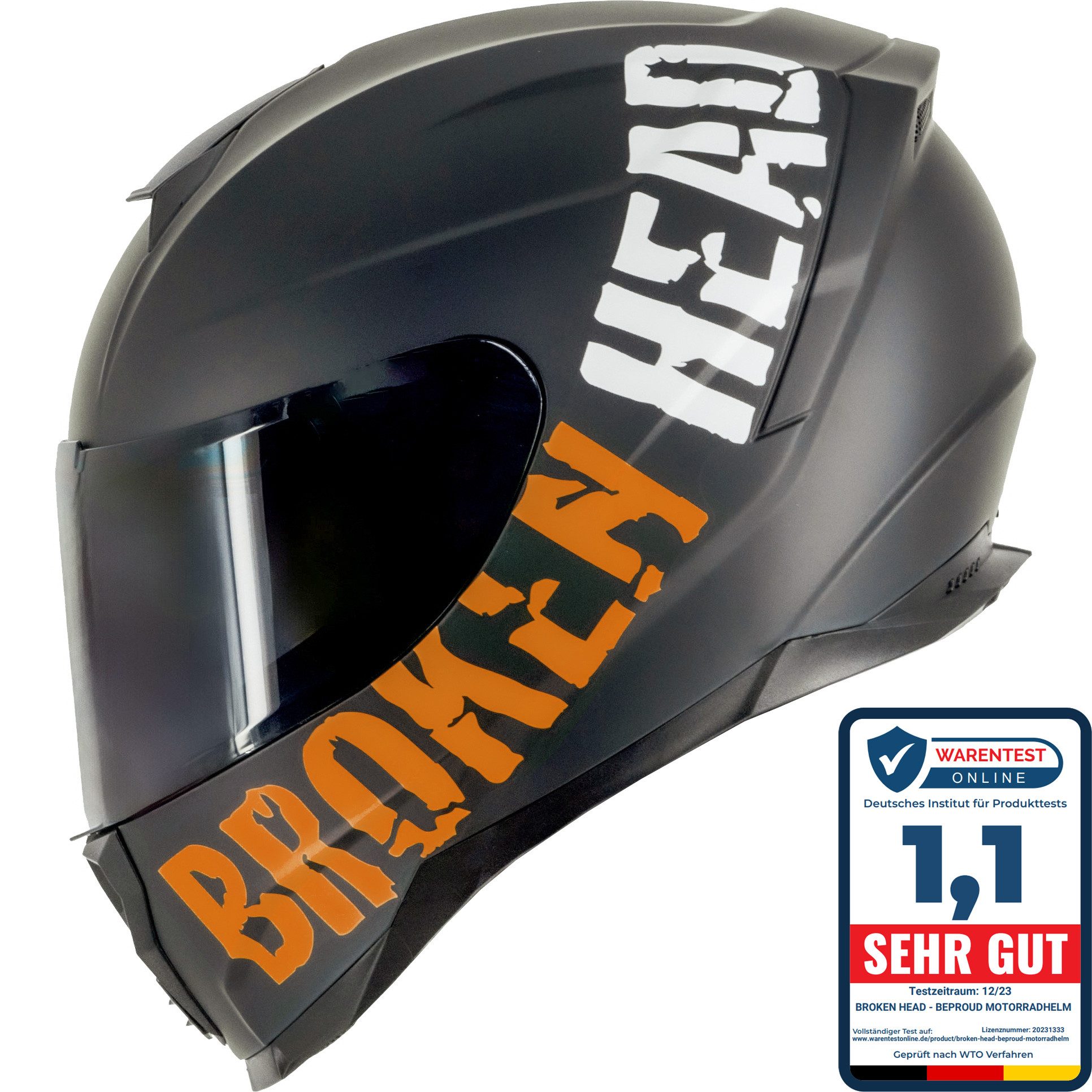 Motorradhelm BeProud Sport Orange