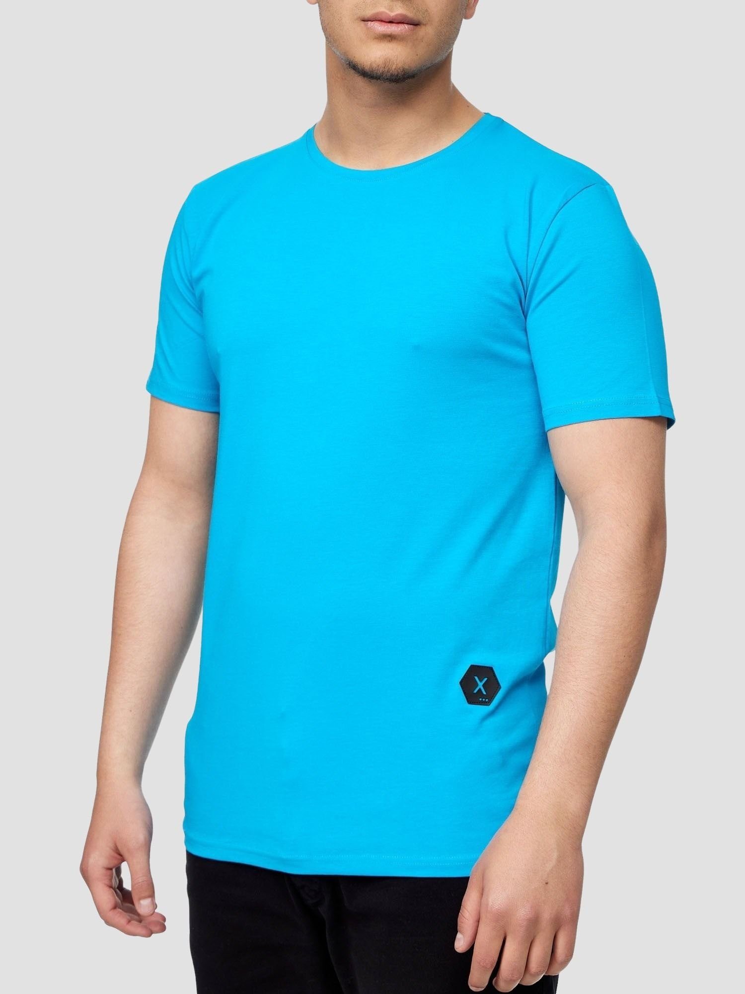 John Kayna T-Shirt John Kayna T Shirt Herren Tshirt Tee T-Shirt für Männer Polo Poloshirt (Shirt Polo Kurzarmshirt Tee, 1-tlg) Fitness Freizeit Casual Türkis