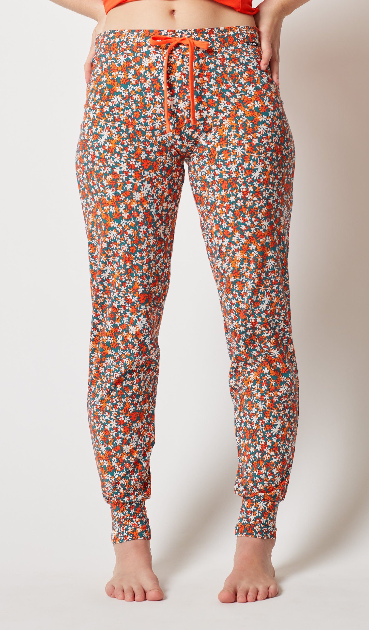 Damen Hosen Skiny Pyjamahose Damen Schlafanzug Hose (1-tlg) Modisches Design