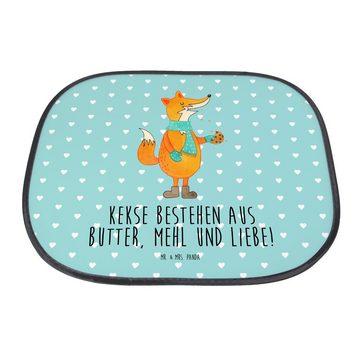 Sonnenschutz Fuchs Keks - Türkis Pastell - Geschenk, Liebe, Weihnachtsliebe, frier, Mr. & Mrs. Panda, Seidenmatt, Faltbar & Praktisch