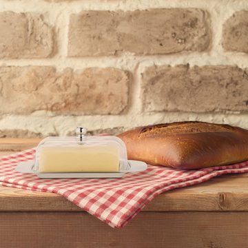 relaxdays Butterdose Butterdose Edelstahl & Kunststoff, Kunststoff