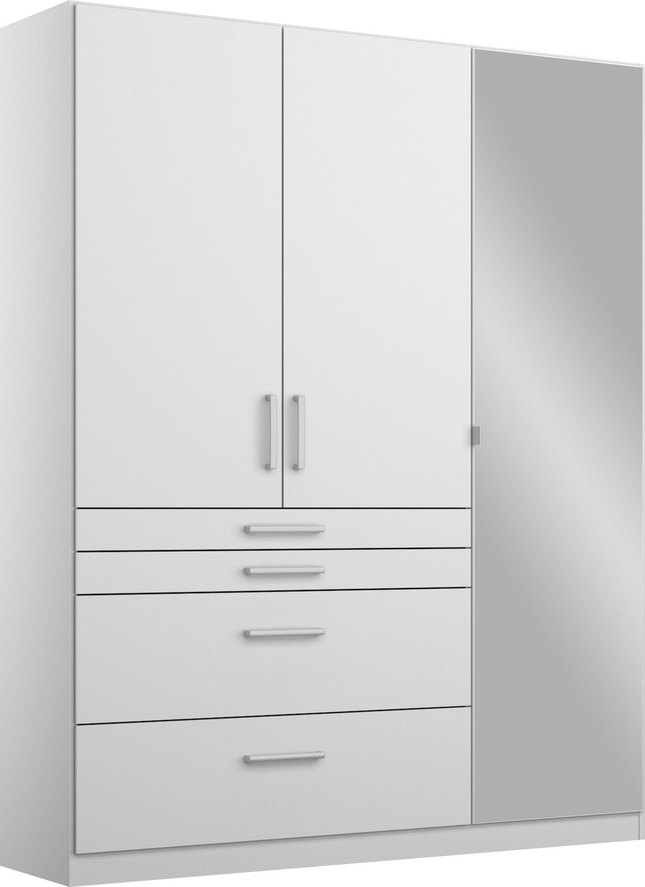 rauch Drehtürenschrank Kleiderschrank Schrank Garderobe Garderobenschrank HOMBURG mit Spiegel, oberer Schubkasten mit Einteilung MADE IN GERMANY