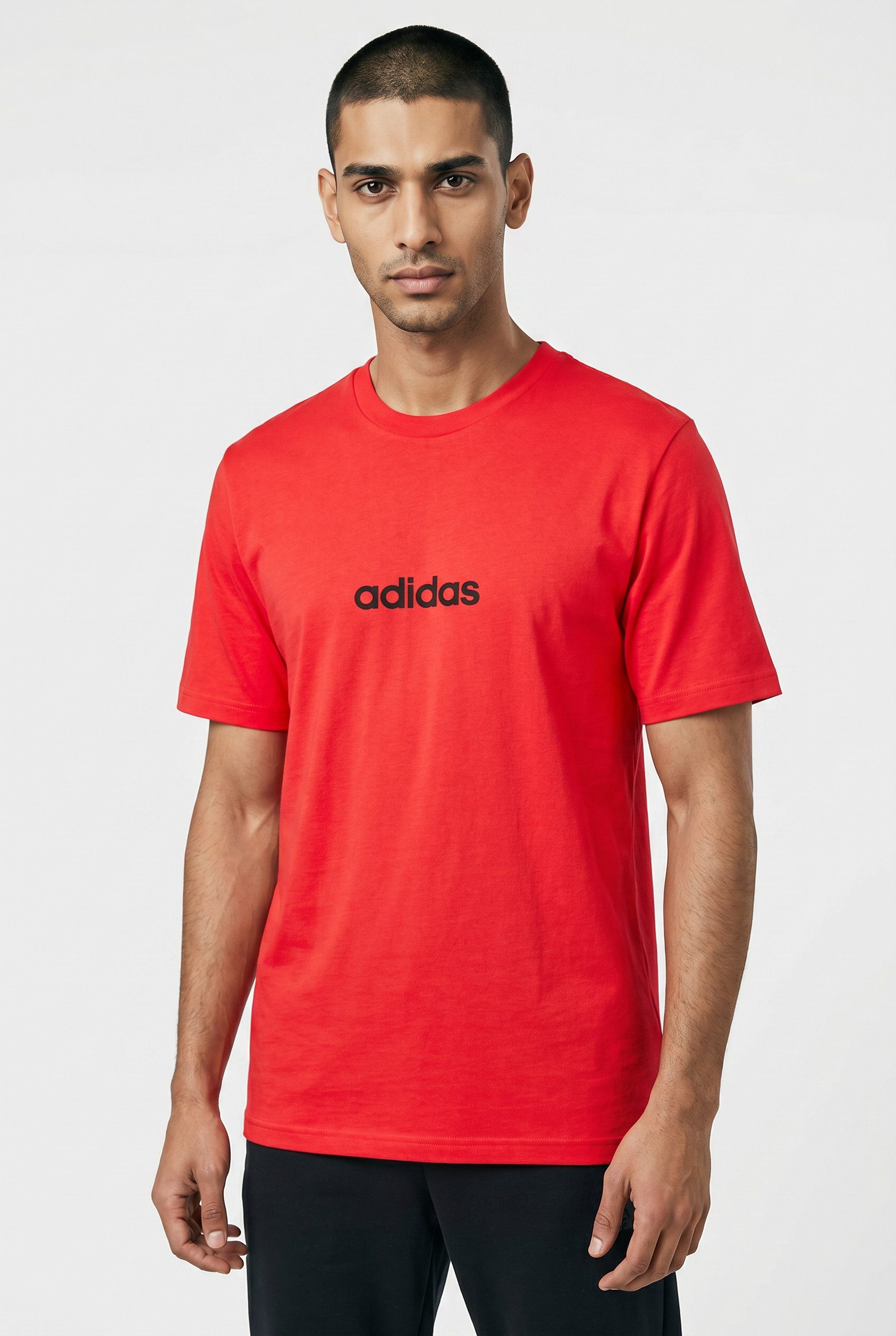 adidas Sportswear T-Shirt M LIN SJ T überschnittene Schultern, Kurzarmdesign, aus Baumwolljersey