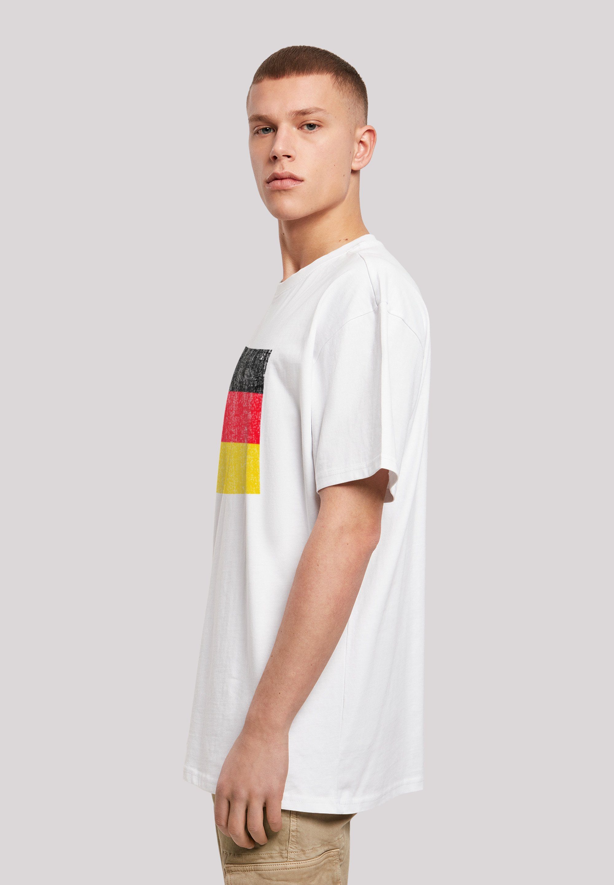 weiß Flagge Print F4NT4STIC T-Shirt Deutschland distressed Germany