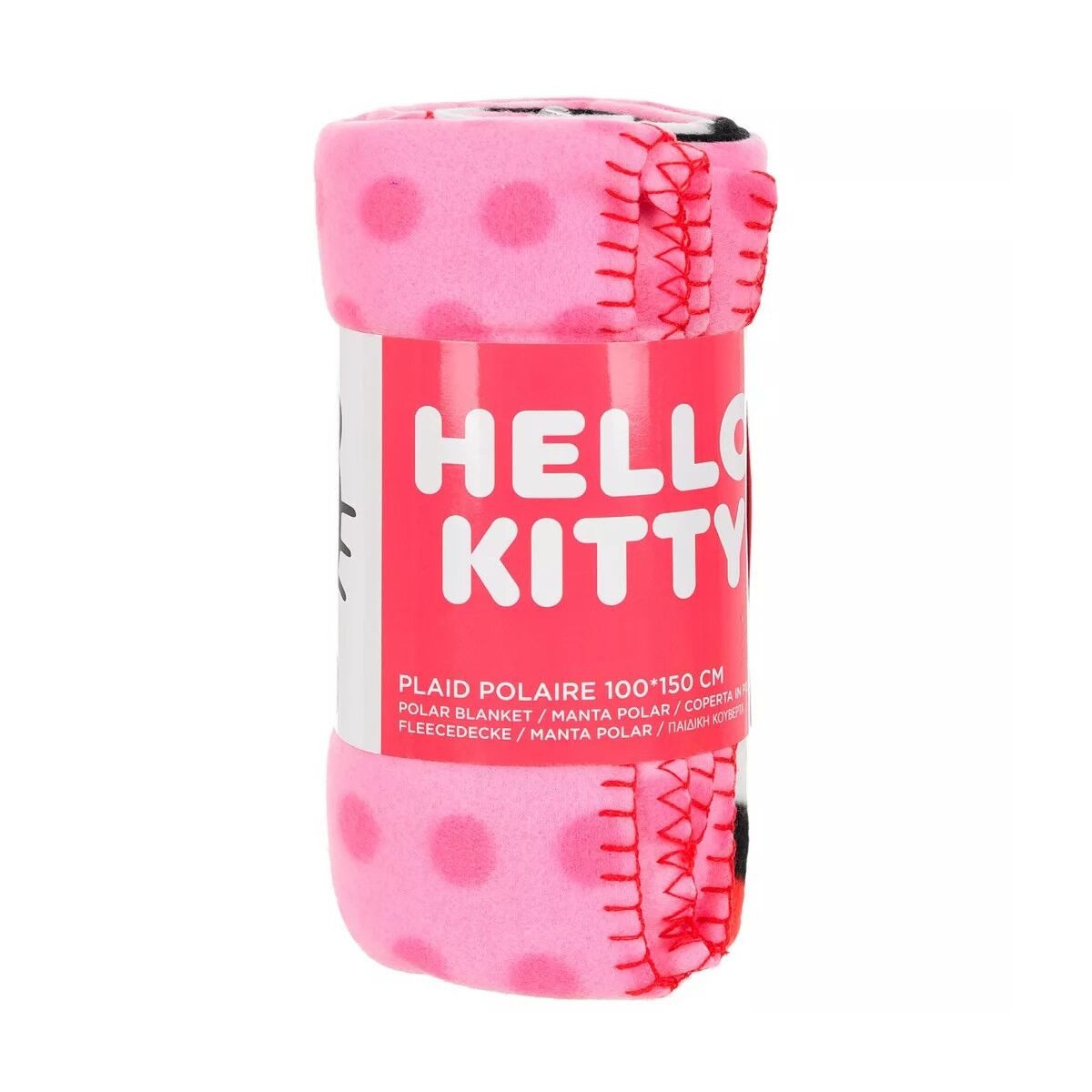 Wohndecke Hello Kitty Adorable Fleece-Decke 100x150cm, Hello Kitty, Geschenkidee für Mädchen und Jungen