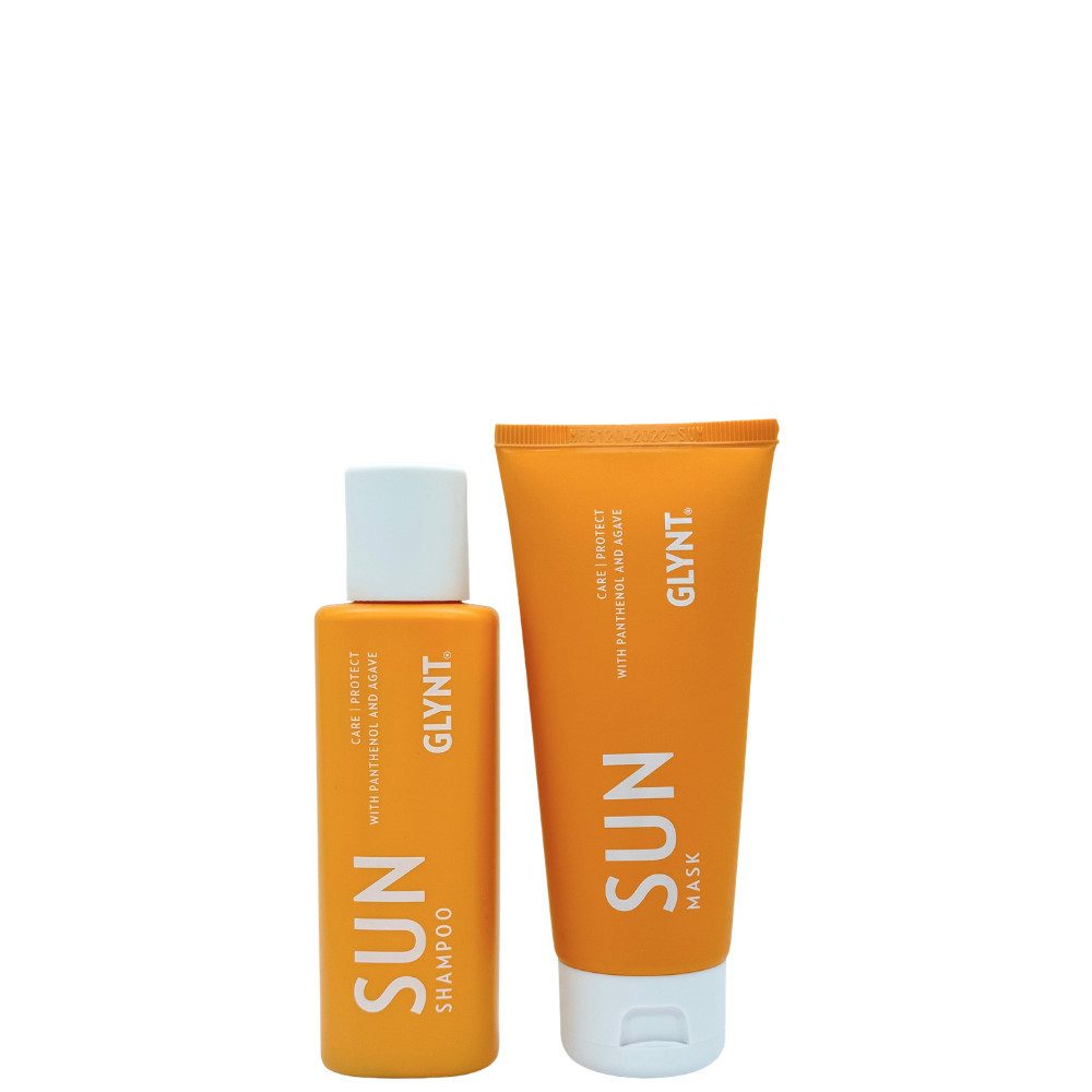 Glynt Haarpflege-Set Sun Care Travel Duo - Shampoo 100 ml + Mask 100 ml, 2-tlg.