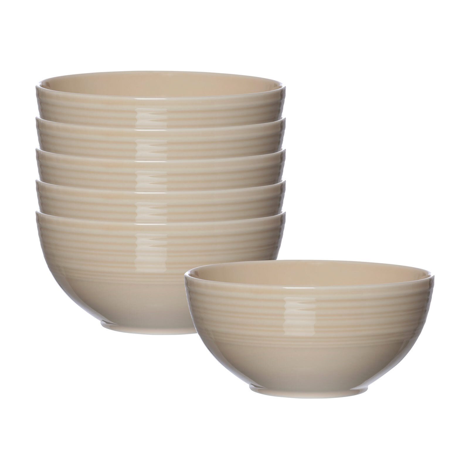 Ritzenhoff & Breker Schale Levi Müslischalen ø 15 cm 6er Set, Porzellan, (6x Schale, 6-tlg)