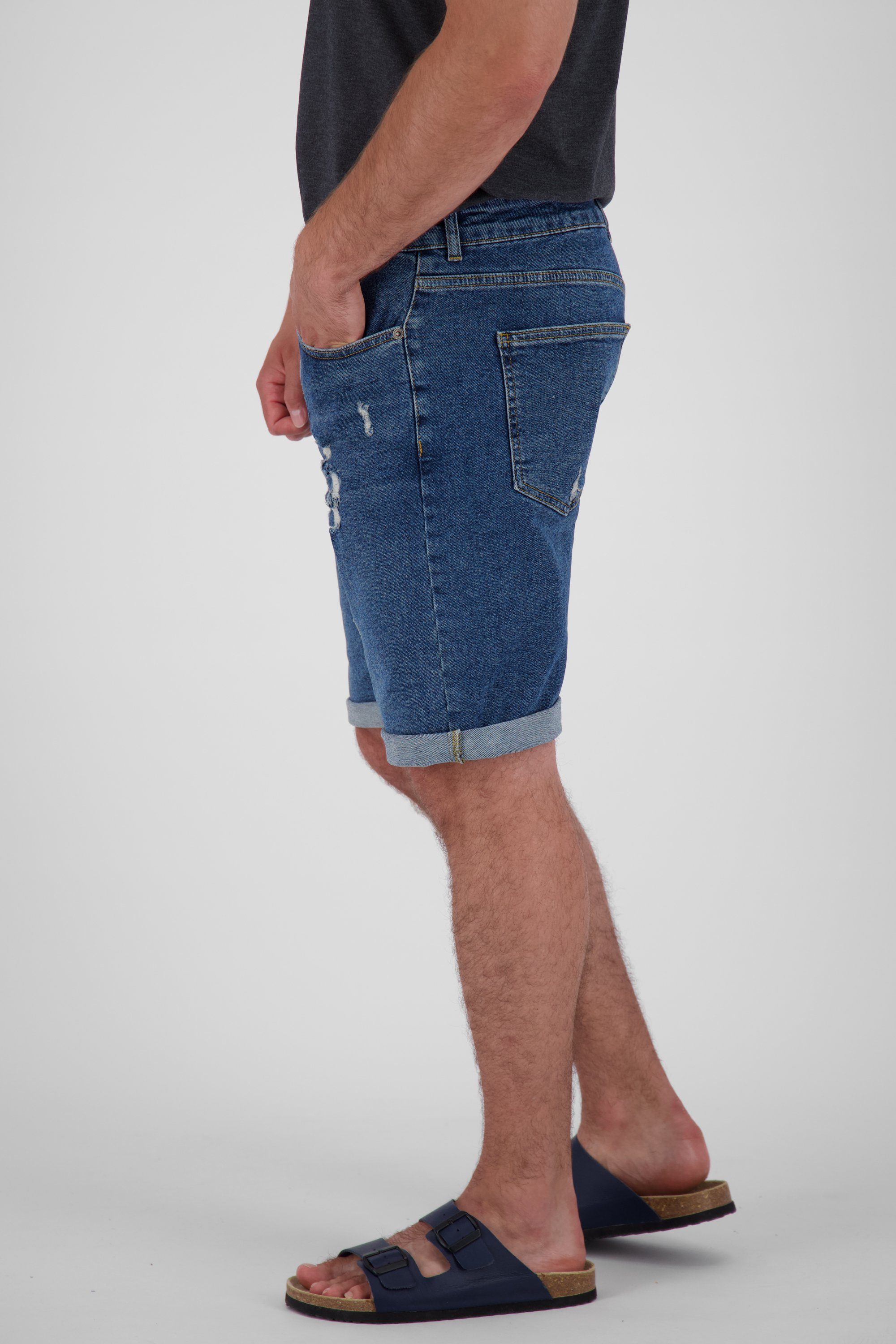 DNM Alife Shorts denim kurze Jeansshorts, Herren MorganAK A Hose dark Kickin & washed Shorts
