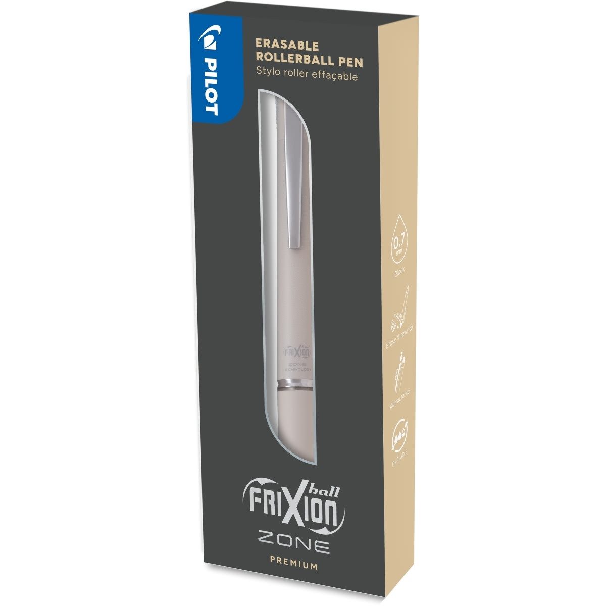 Pilot Pen Tintenfeinschreiber Tintenroller Frixion Zone 0.7 in Box beige