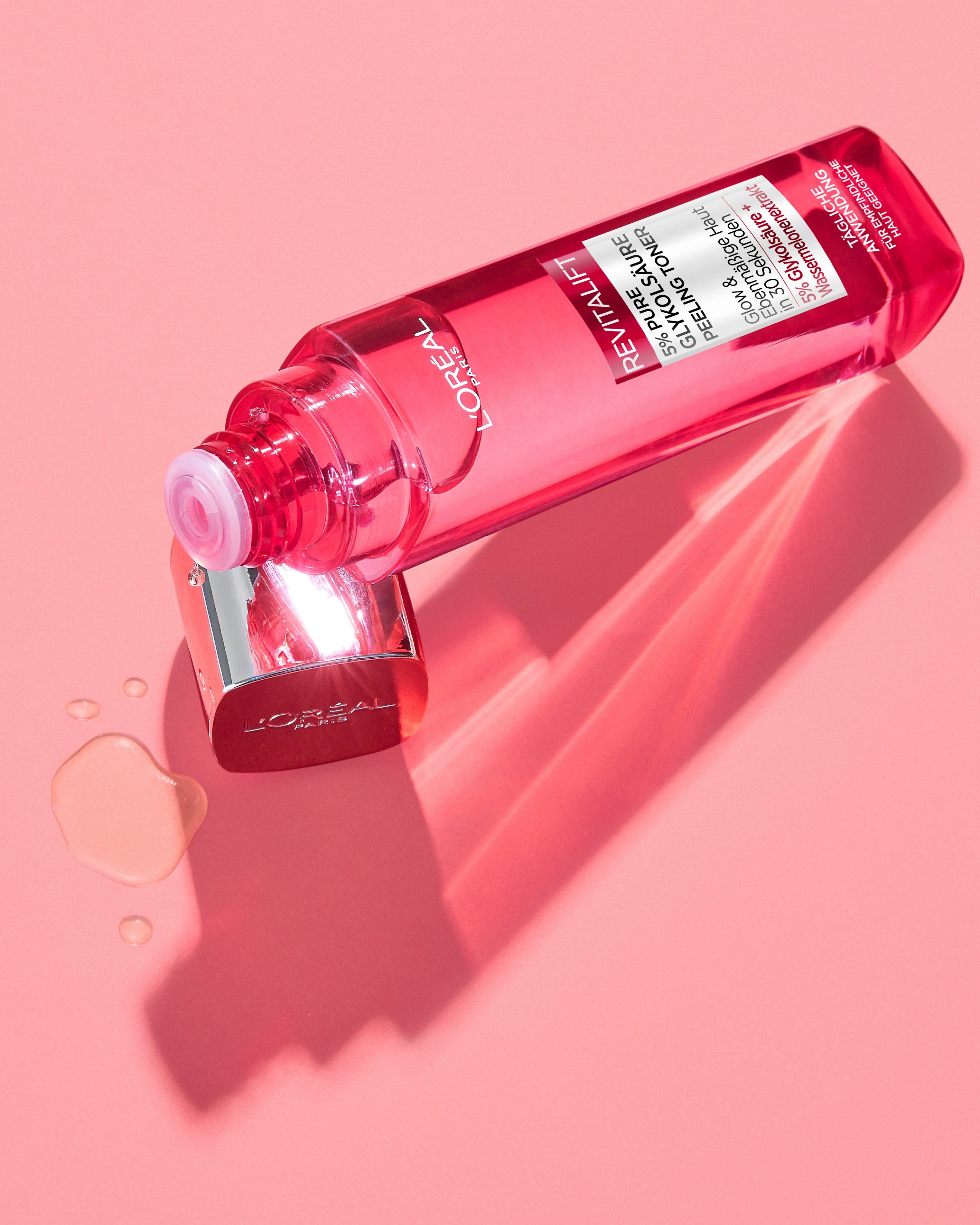 L'ORÉAL PARIS Gesichtspeeling REVITALIFT 5% PURE GLYKOLSÄURE PEELING TONER, entfernt abgestorbene Hautzellen, auch für empfindliche Haut