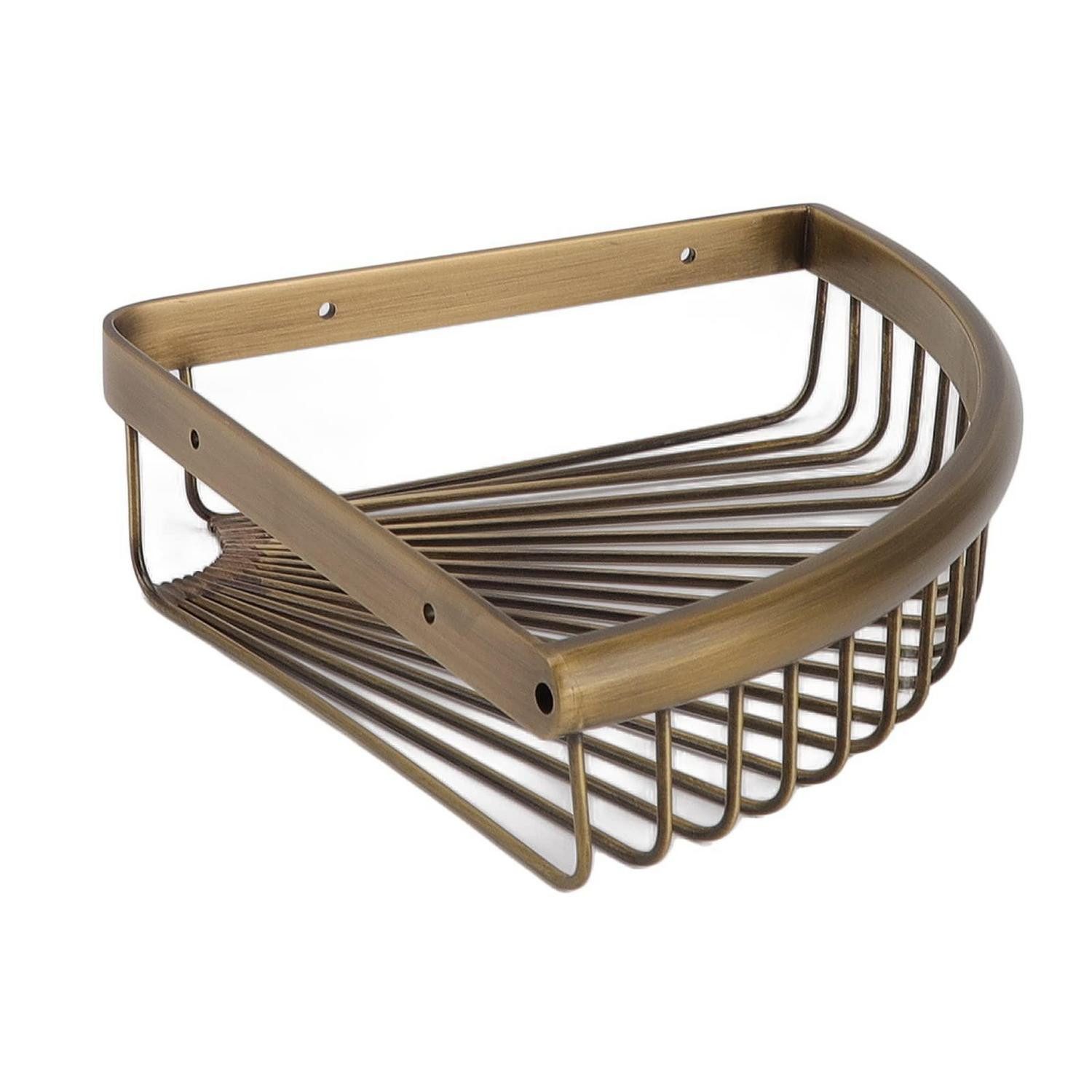 LuxusKollektion Duschablage Eck-Duschregal Messing Rostfrei Wandmontage, 1-tlg.