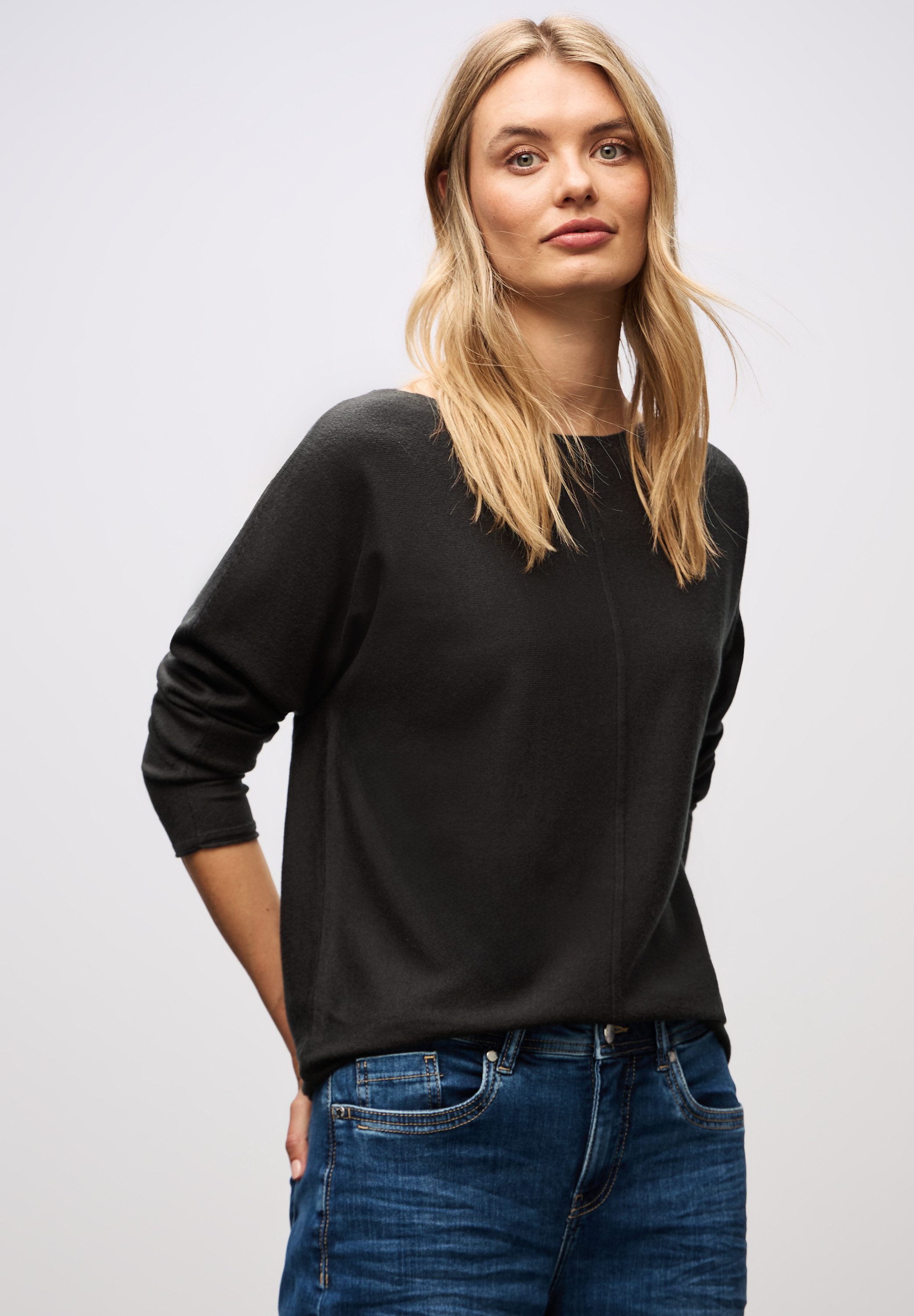 STREET ONE Strickpullover Dolman, mit U-Boot-Ausschnitt günstig online kaufen