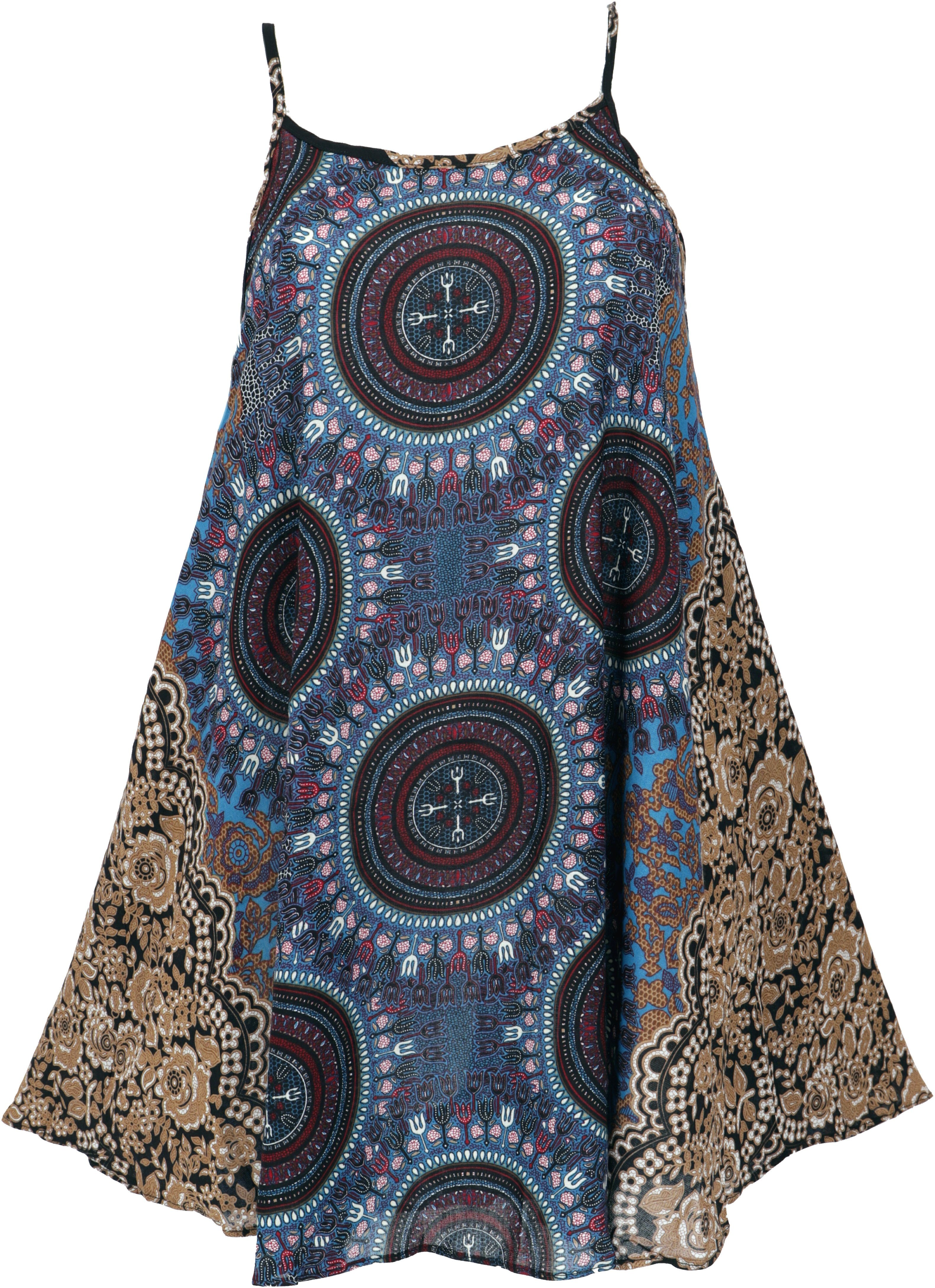 Guru-Shop Midikleid Boho Dashiki Minikleid, Trägerkleid,.. günstig online kaufen