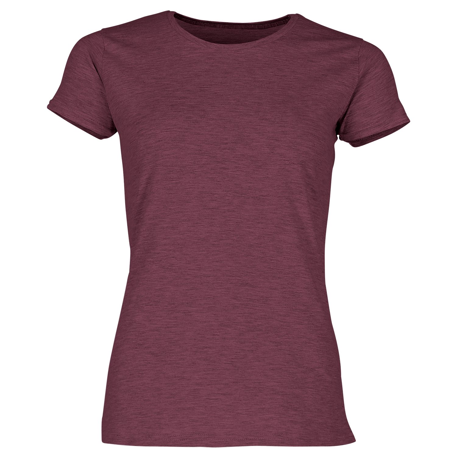 Fruit of the Loom Rundhalsshirt Ladies Iconic 150 T-Shirt burgund meliert