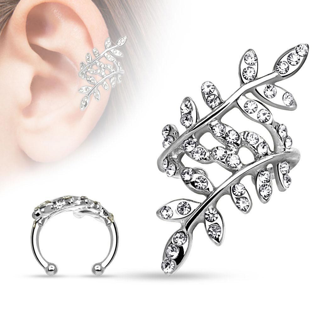 Order & Smile Schmuck Ohrklemme Ear Cuff Ohrklemme Blätter günstig online kaufen