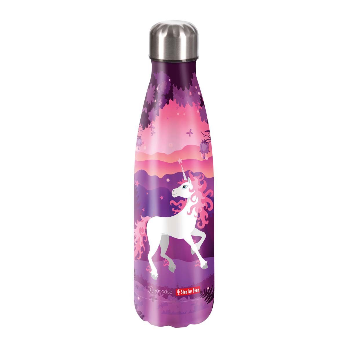 Step by Step Schulranzen Edelstahl Trinkflasche 0,5 l Unicorn Nuala (1 Stück), Isolier-Flasche, BPA-frei, für kalte und warme Getränke