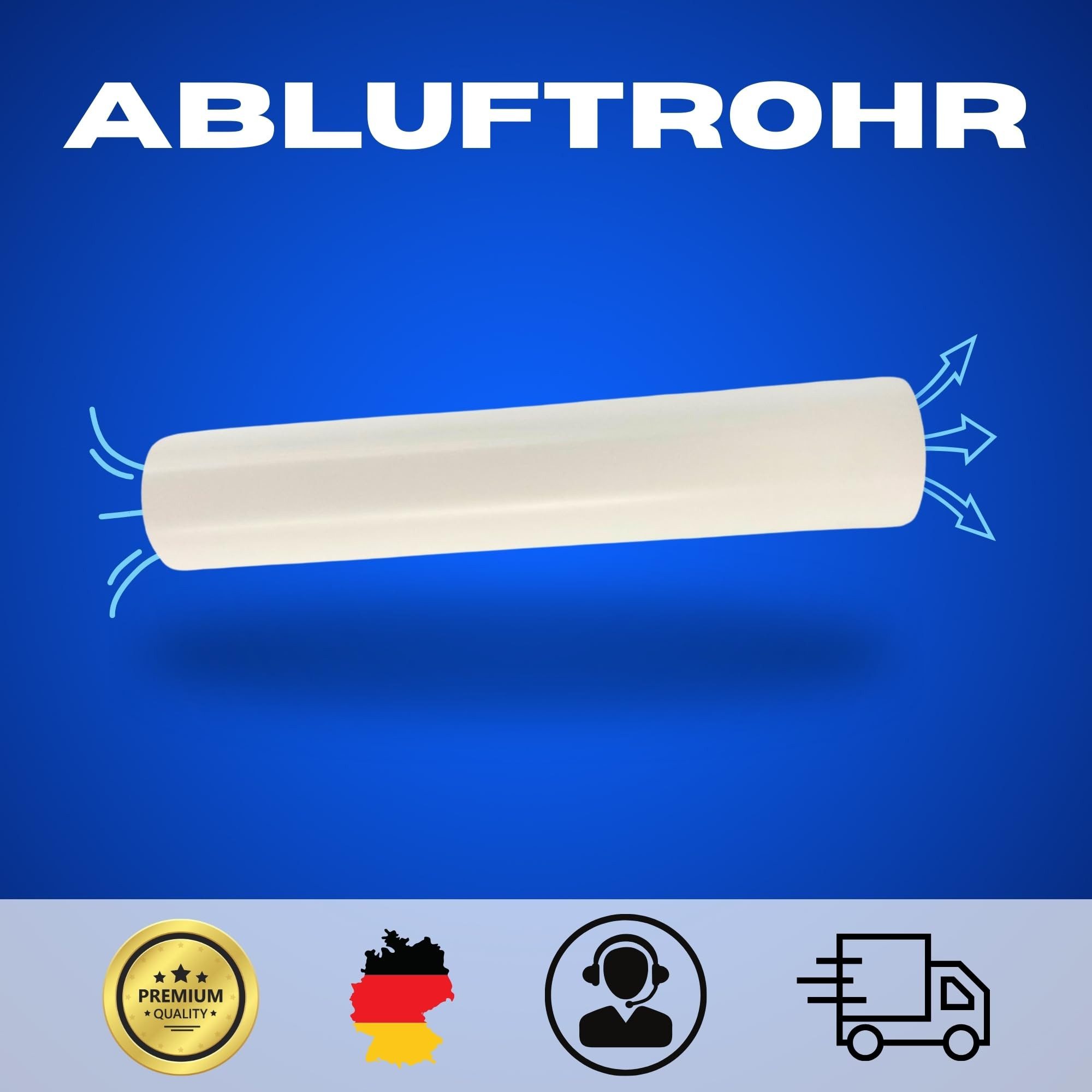 TronicXL Ventilatorkombigerät Lüftungsanlage Küche Bad Lüftung Rohr Kabel Schalter Ventilator Haube, Abluft Zuluft Mauerkaste Durchführung für Steckdose