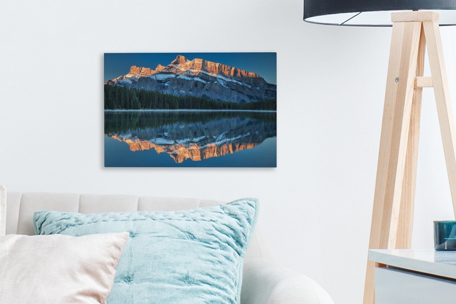 cm OneMillionCanvasses® Kanada, Wandbild 30x20 (1 Großer Leinwandbilder, im Leinwandbild Berg Wanddeko, Banff-Nationalpark St), in Aufhängefertig,