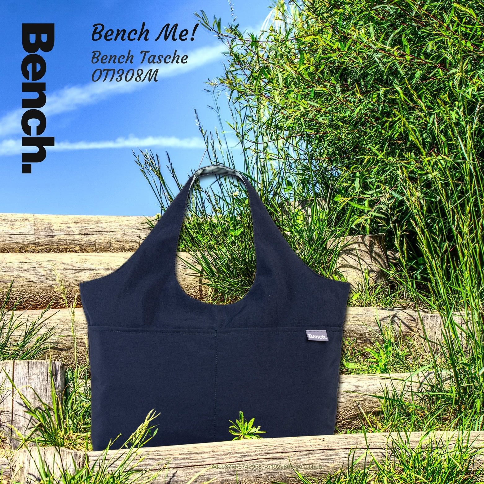 Bench. Shopper Bench Shopper Nylon washed blau (Shopper), Damen Shopper Nylon, washed, blau ca. 60cm x ca. 16cm