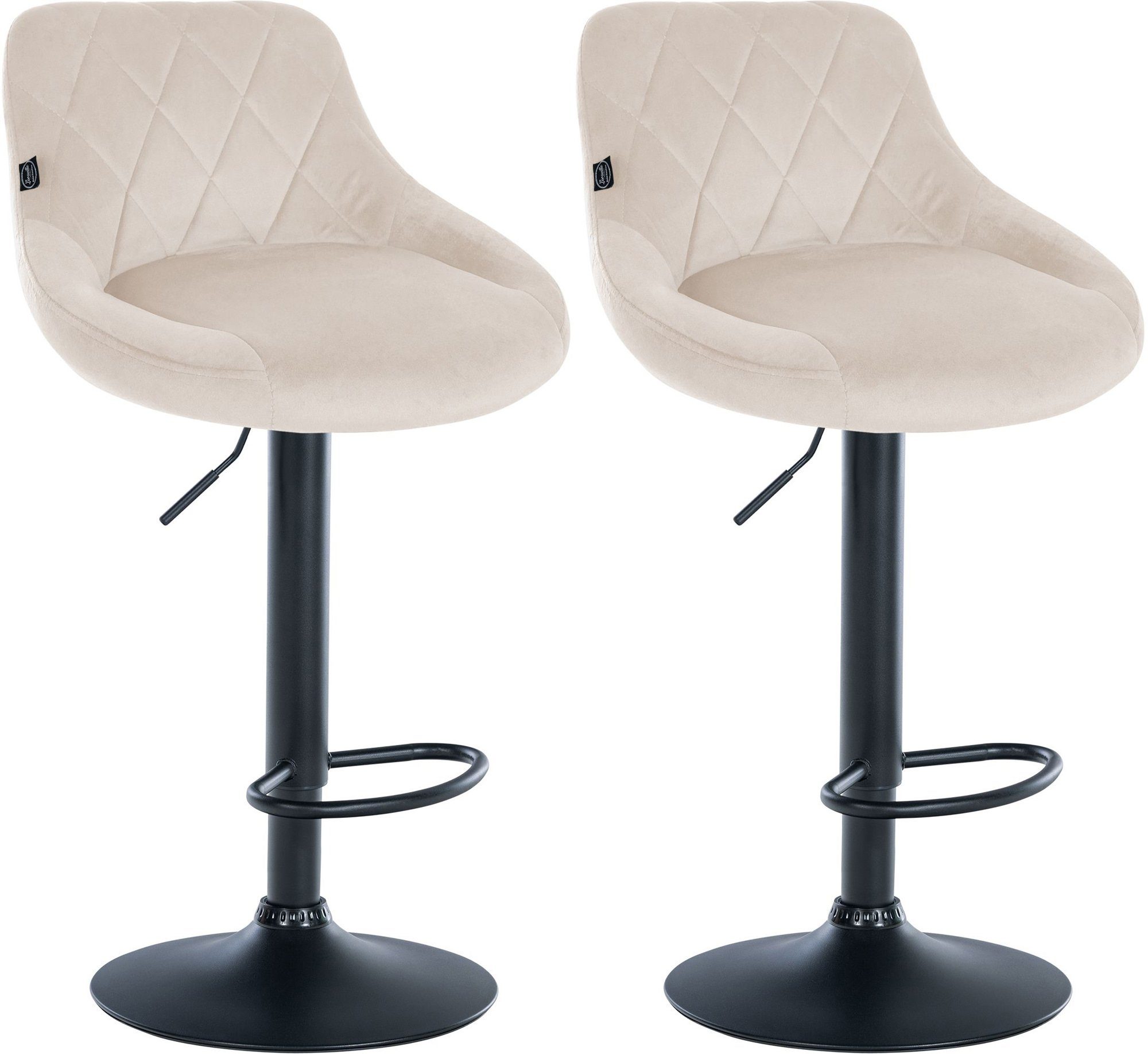 CLP Barhocker Lazio Samt (2er Set, günstig online kaufen