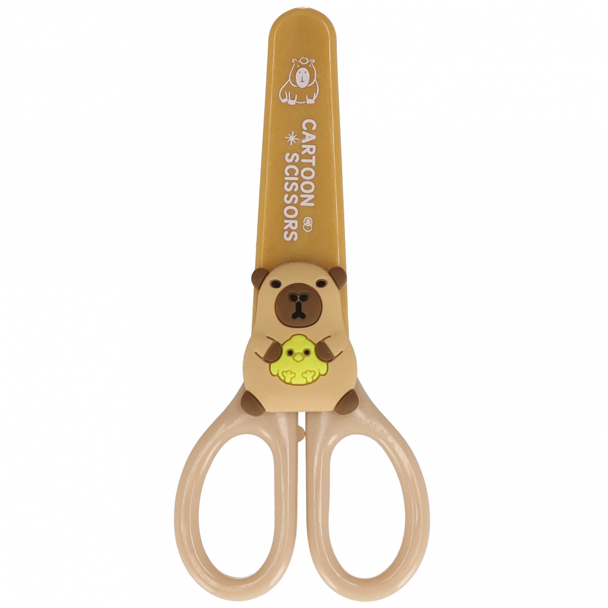 Sarcia.eu Papierscheren Wasserschwein Sichere Schulscheren für Kinder, mit Schutzkappe, 13,5cm
