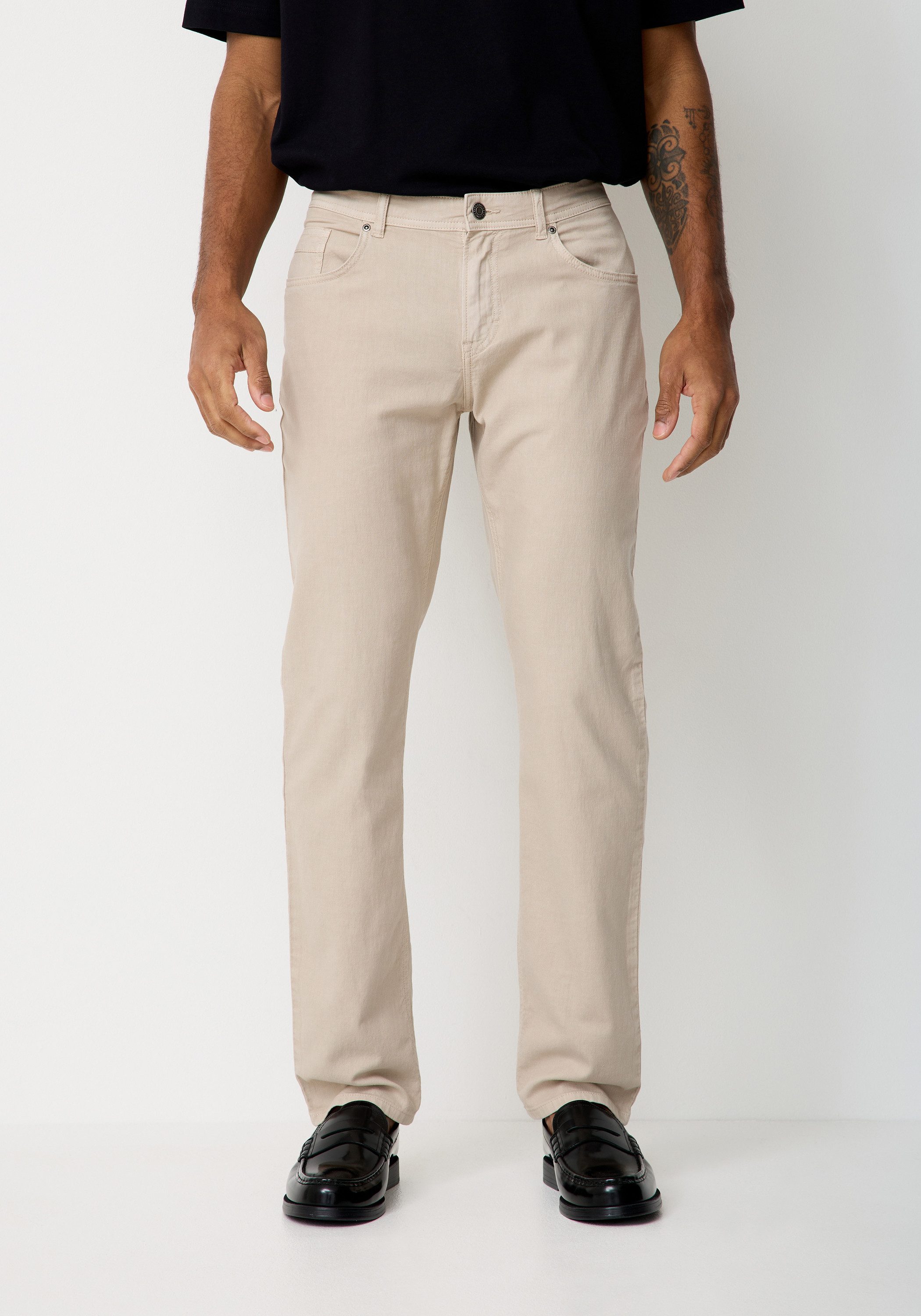 Paddock's Stoffhose BEN Regular Fit Stoffhose mit Baumwoll-Leinen