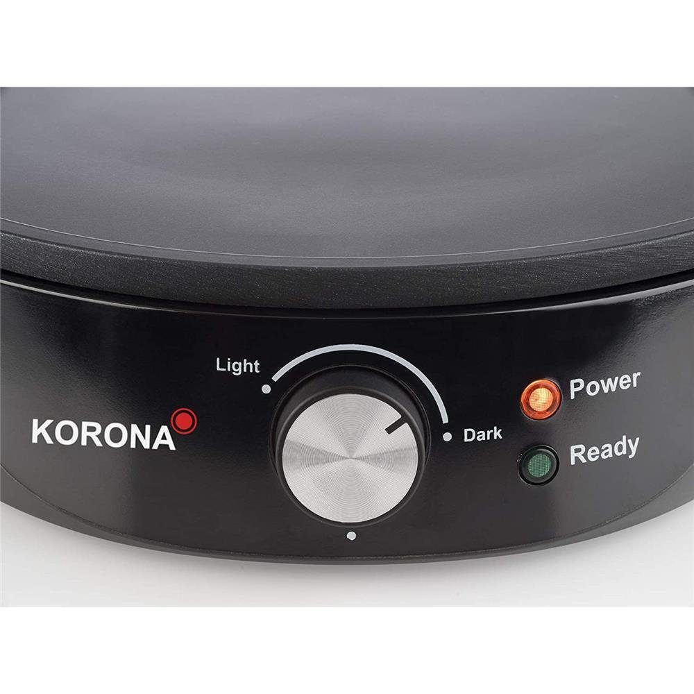 KORONA Crêpesmaker Crêpes-Maker 41055, 1200 W, Ø 30 cm, große Backplatte, Temperaturregler, antihaftbeschichtet
