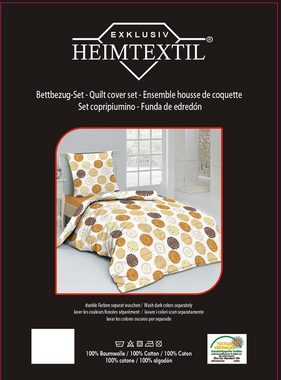 Bettwäsche Doppelpack Flanell Bettwäsche ANOUK Marke, EXKLUSIV HEIMTEXTIL, Baumwolle, 4 teilig, mit Kreisen