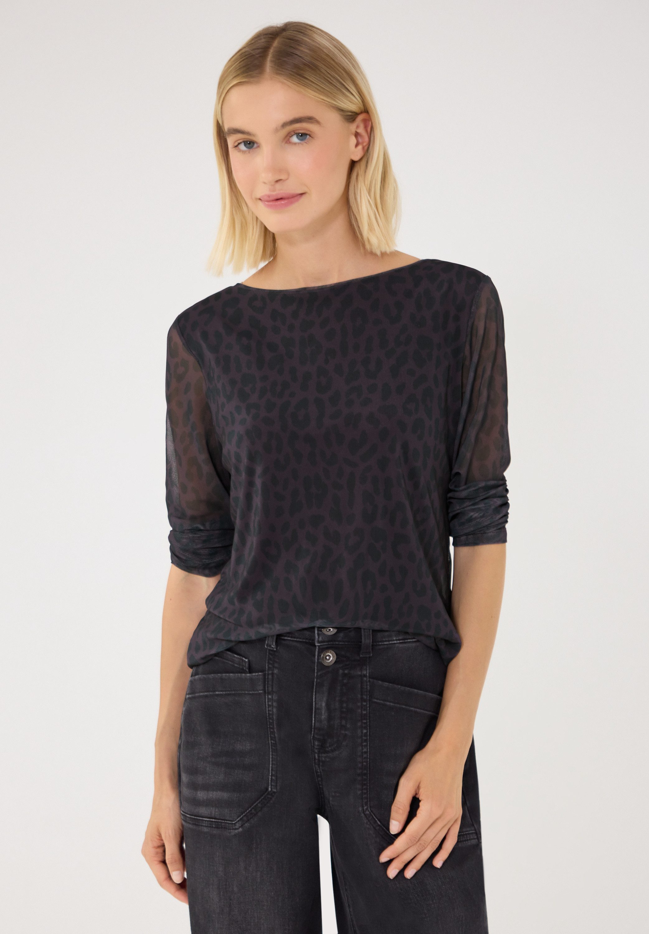 STREET ONE STUDIO Langarmshirt mit Leomuster
