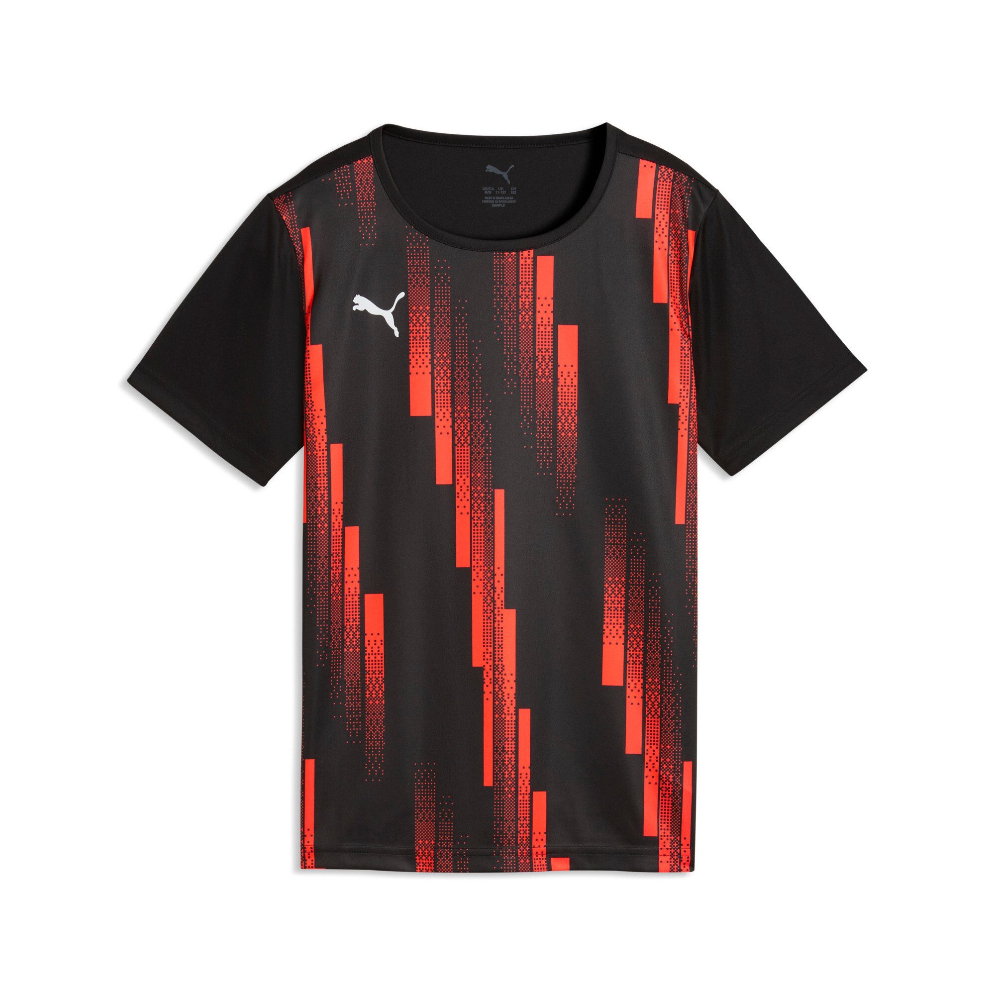 PUMA Fußballtrikot INDIVIDUALRISE GRAPHIC JERSEY JR Trikot mit Rundhalsausschnitt, Kurzarmdesign, ohne Kapuze
