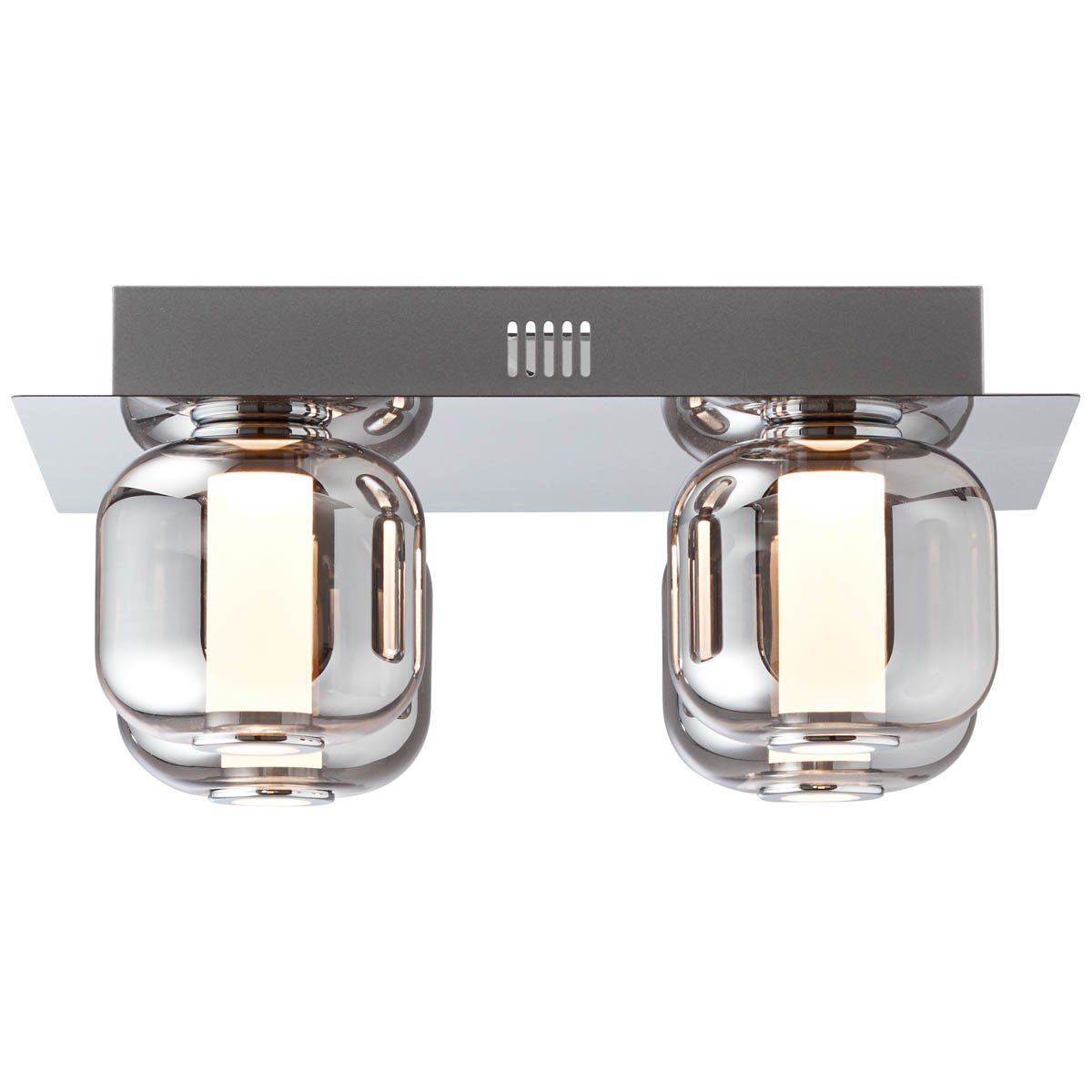 Brilliant Deckenleuchte Rafa, LED fest integriert, Warmweiß, LED Deckenlampe 4flg chrom/rauchglas