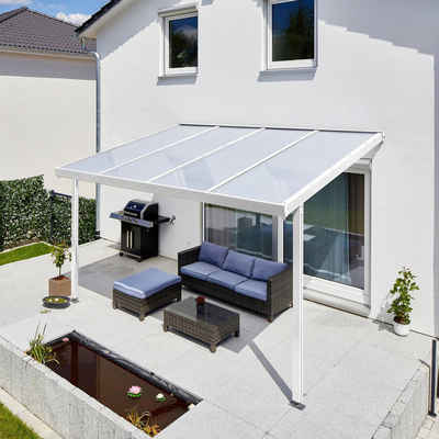 GUTTA Terrassendach Premium, BxT: 410,2x306 cm, Bedachung Doppelstegplatten, BxT: 410x306 cm, Dach Polycarbonat Opal