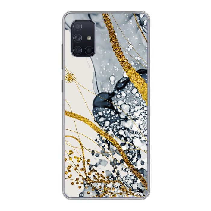 MuchoWow Handyhülle Abstrakt - Gold - Natur - Kunst Phone Case Handyhülle Samsung Galaxy A71 Silikon Schutzhülle