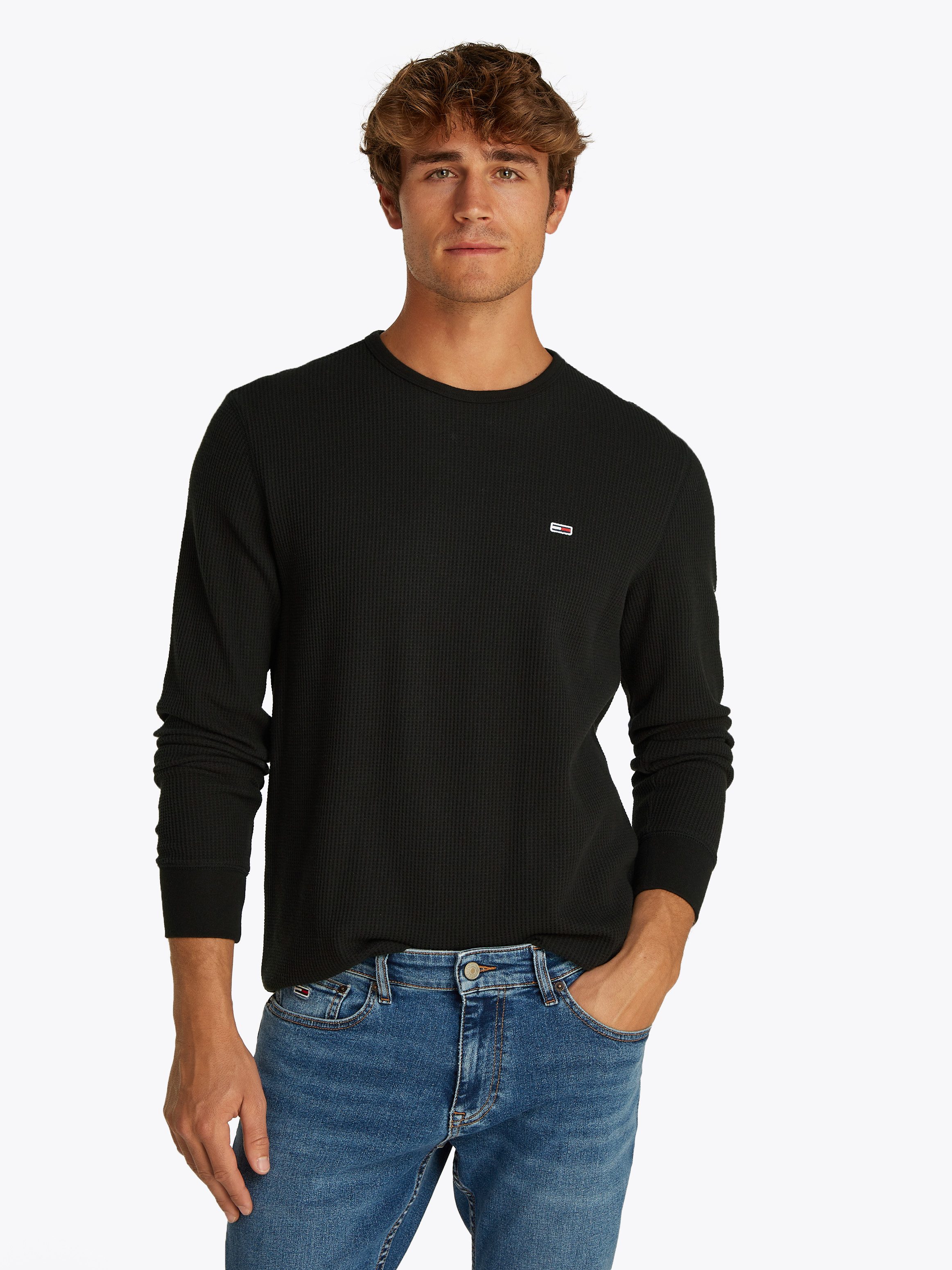 Tommy Jeans Langarmshirt TJM SLIM WAFFLE günstig online kaufen