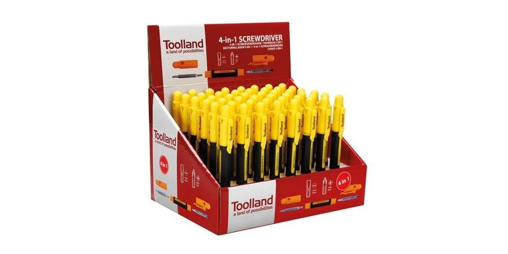 Toolland Bit-Set DISPLAY MIT 48 x 4-in-1 SCHRAUBENDREHER | Bits