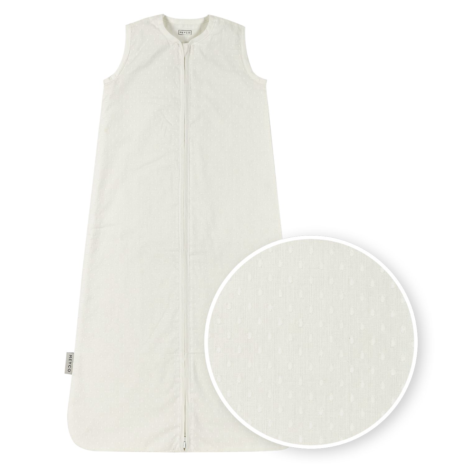 Meyco Baby Babyschlafsack Plume Offwhite (100% Baumwolle, 1 tlg), 110cm