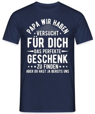 Quattro Formatee Kurzarmshirt Papa das perfekte Geschenk - Vatertag Vater Herren T-Shirt (1-tlg)