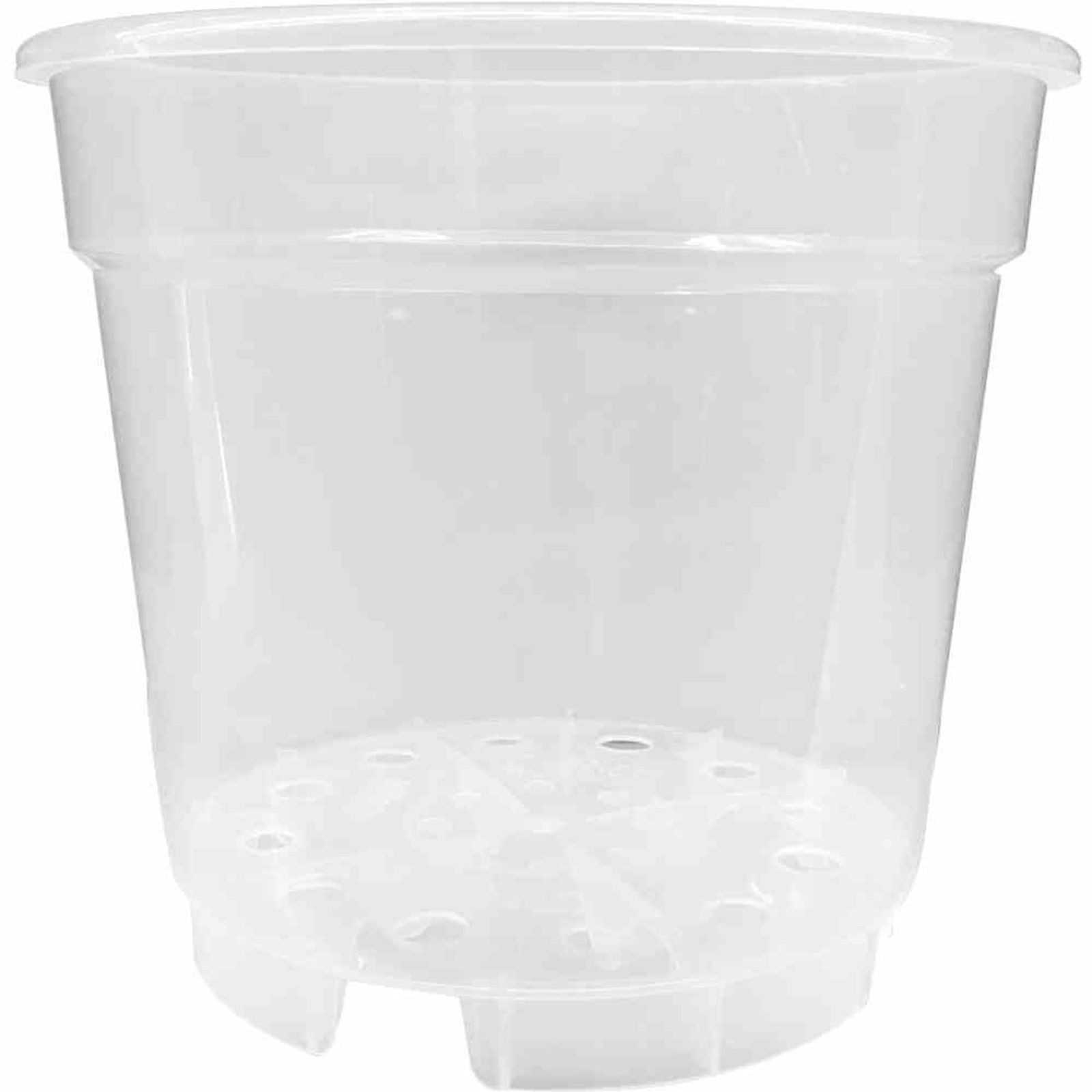 GARDAMO Pflanzkübel Orchideentopf 19 cm transparent rund mit erhöhtem Boden Polypropylen