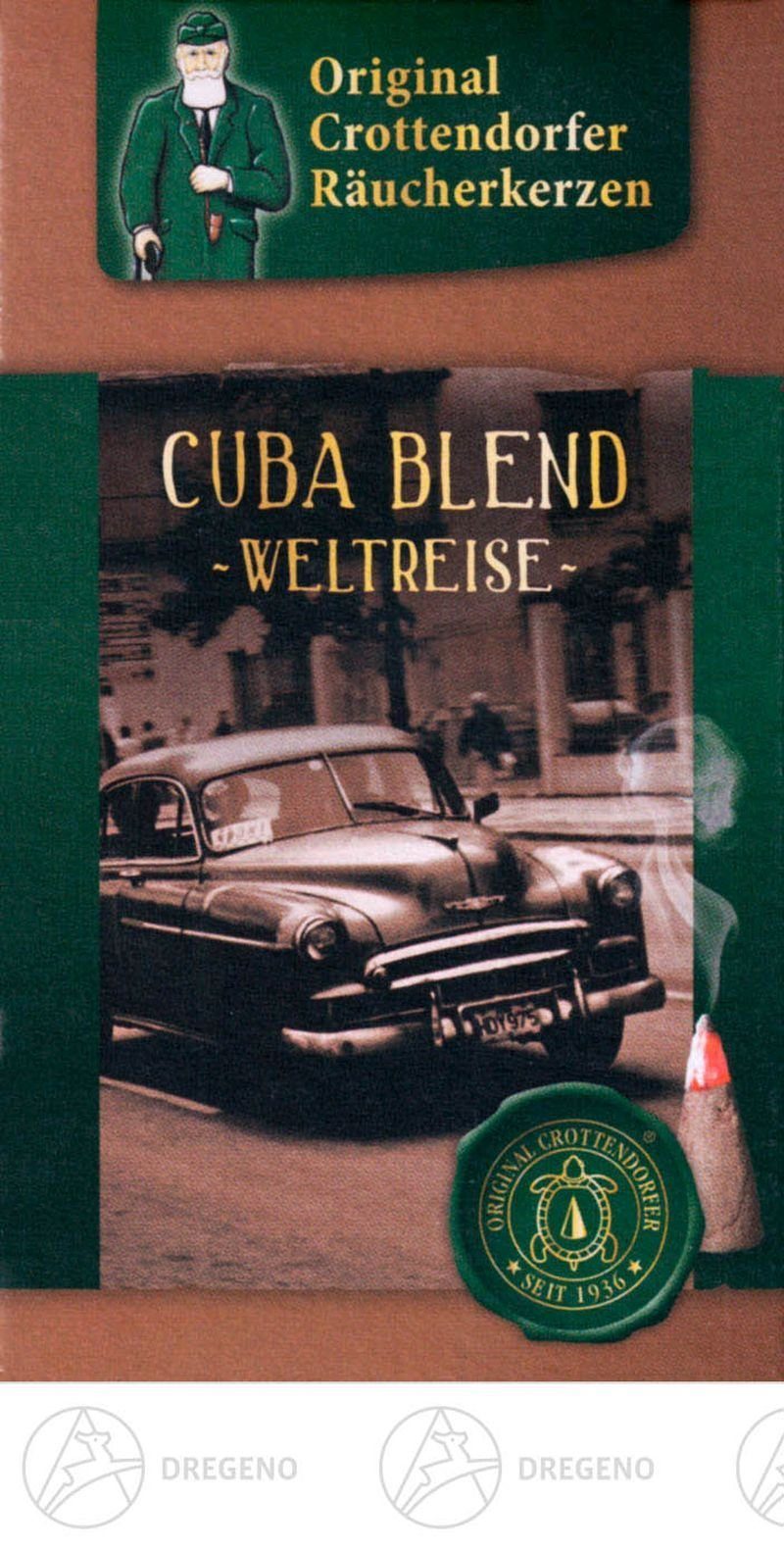 Dregeno Erzgebirge Räuchermännchen Räucherkerzen Crottendorfer Weltreise Cuba Blend Inhalt 20 Stück