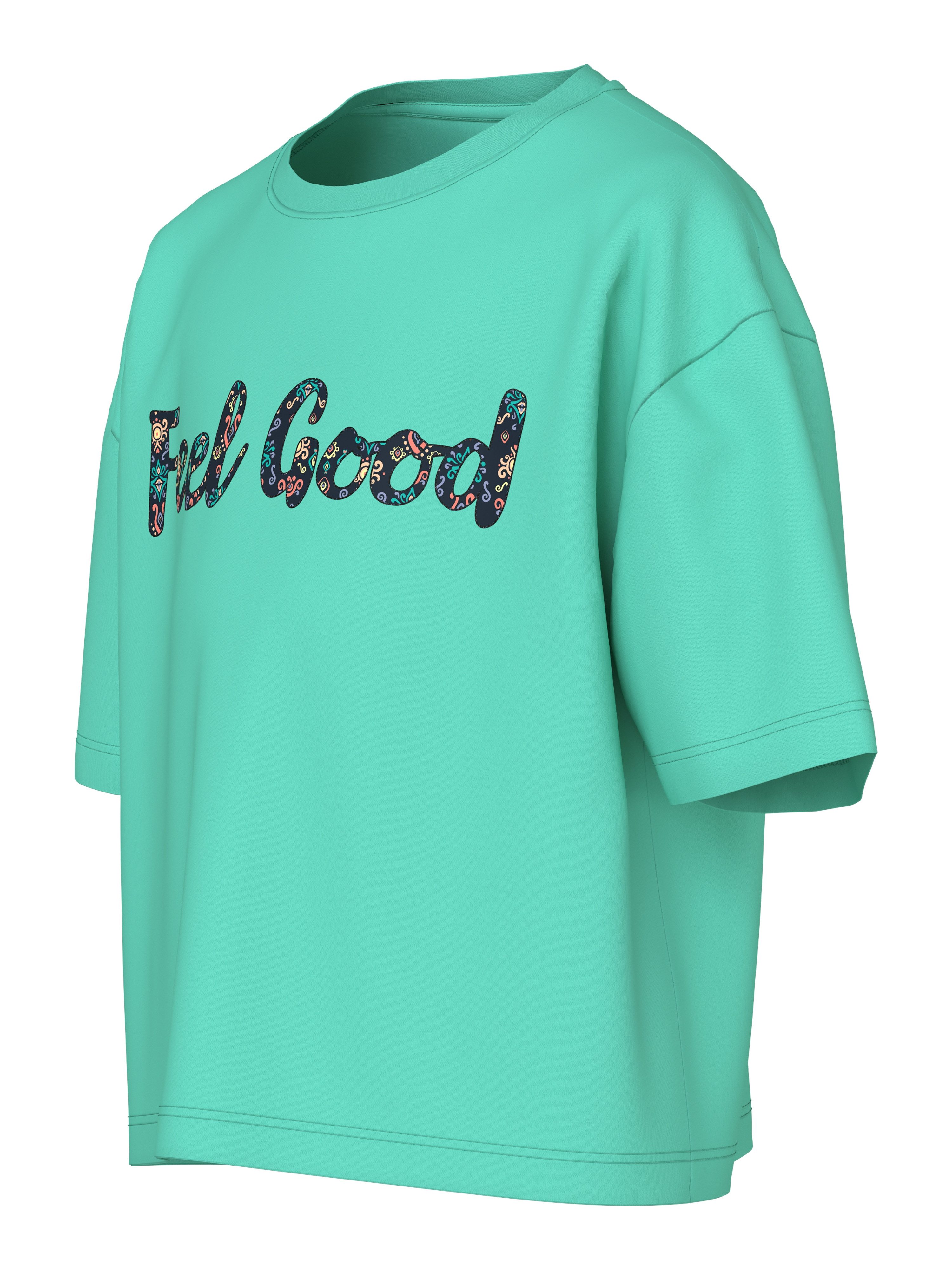 Name It Kurzarmshirt NKFVONAYA SS RLX TOP NOOS Baumwolle, Druck – Bild 4 von 5