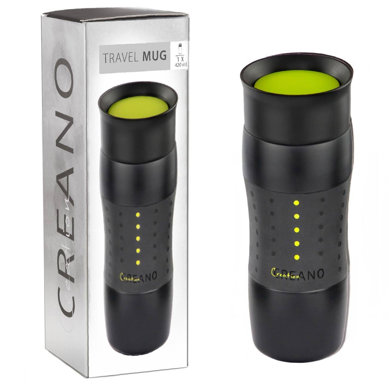 Thermoflasche Thermobecher “Travel-Mug Grün” 420ml