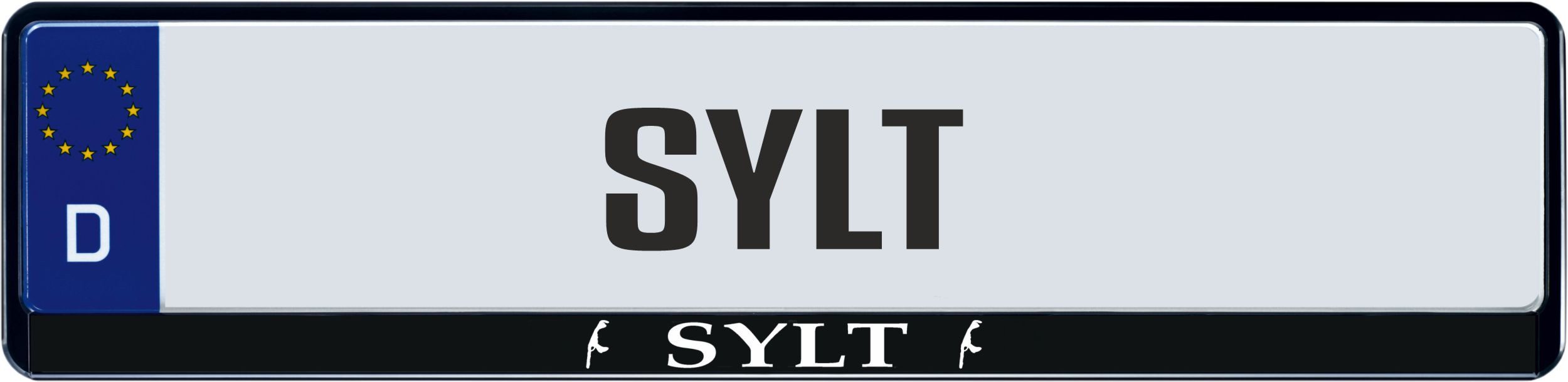 Hermann Schütz Kennzeichenhalter Design Kennzeichenrahmen Sylt 52 x 11 cm (Standard-Größe für Europa), (1-St)