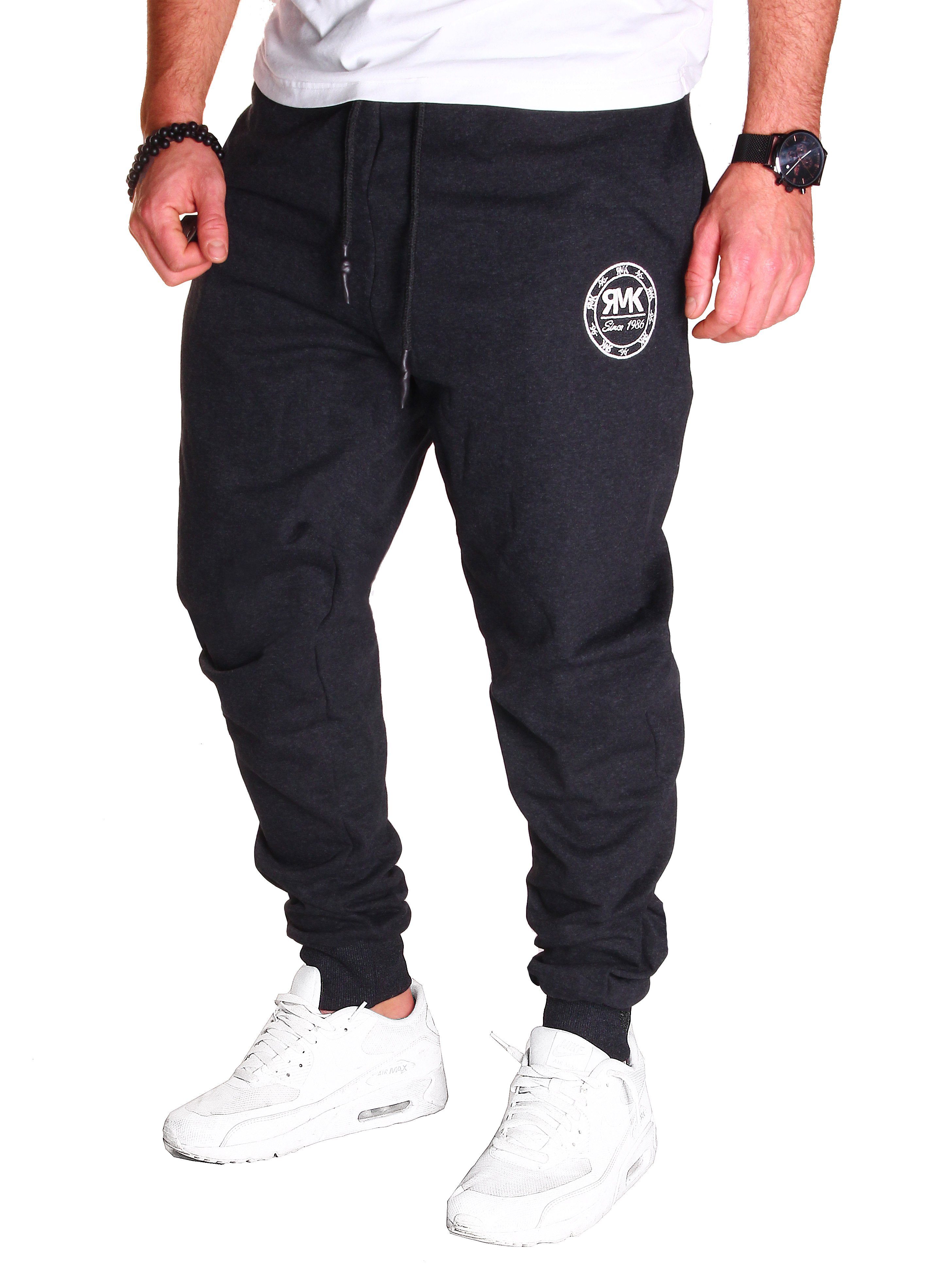 RMK Jogginghose Herren Trainingshose Fitnesshose Sporthose Sweatpants bequem gemütlich elastischer Bund