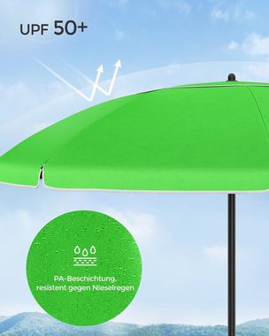 SONGMICS Sonnenschirm, ∅160cm, UPF 50+, mit Tragetasche, ohne Ständer