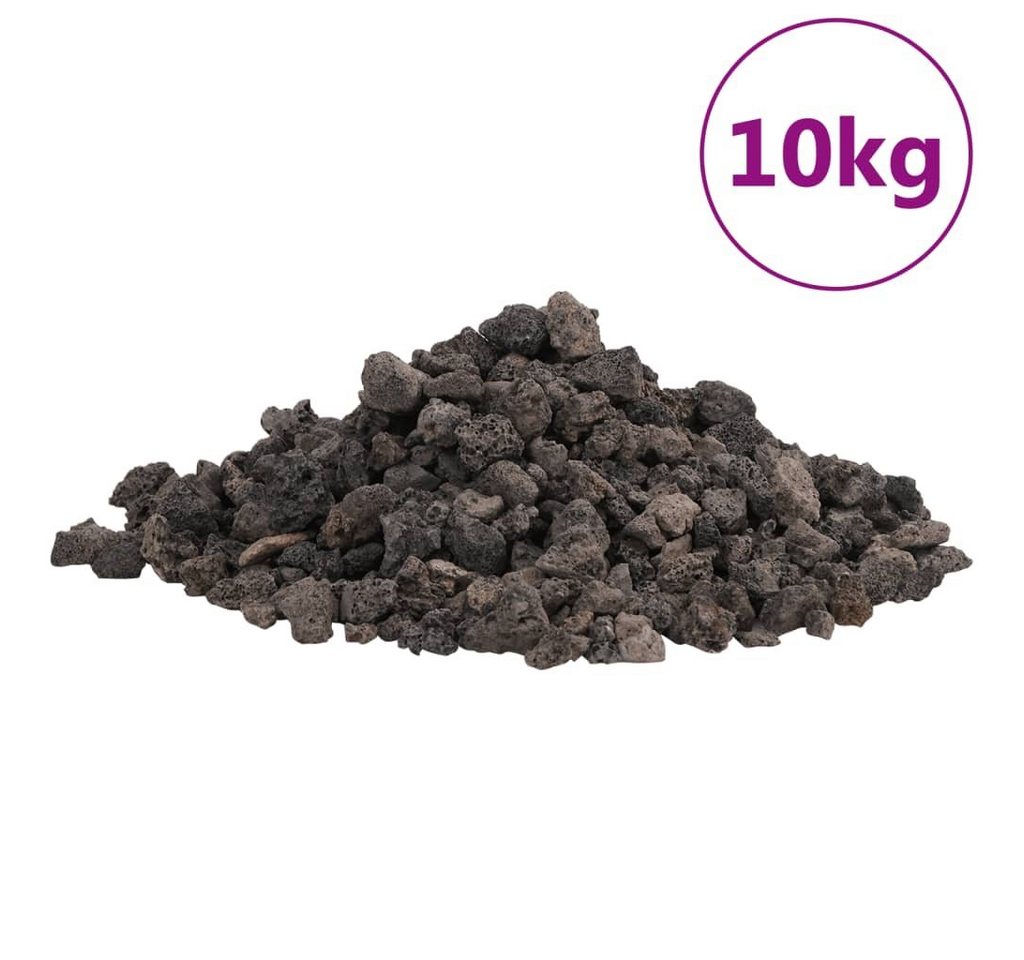 Thumbnail - vidaXL Aquariendeko Lavagranulat 10 kg Schwarz 1-2 cm