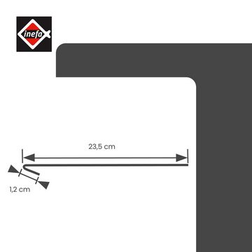INEFA Dachrinne Traufstreifen ohne Wasserfalz aus Aluminium, 200cm. 1 Stück, Alublech für Dachentwässerung, Dachrinnen Zubehör, Made in Germany