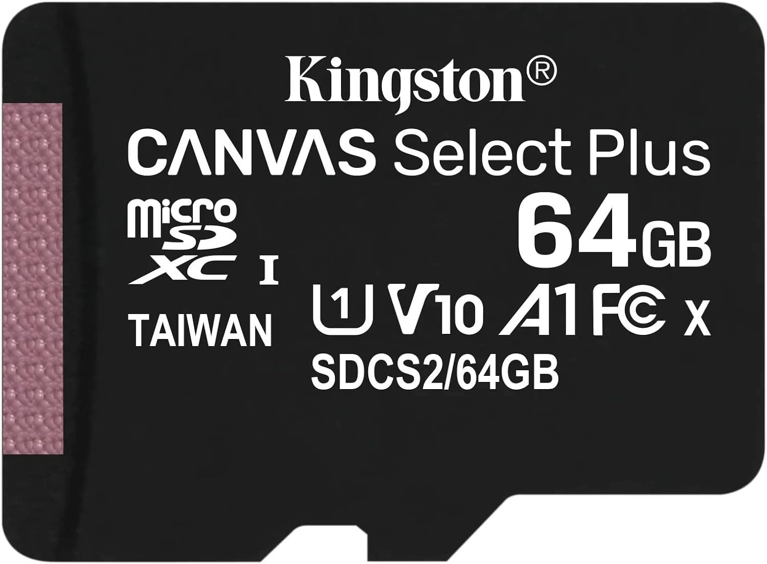 Kingston MicroSD-Karte Canvas Select Plus 64 GB Klasse 10 + Adapter Speicherkarte