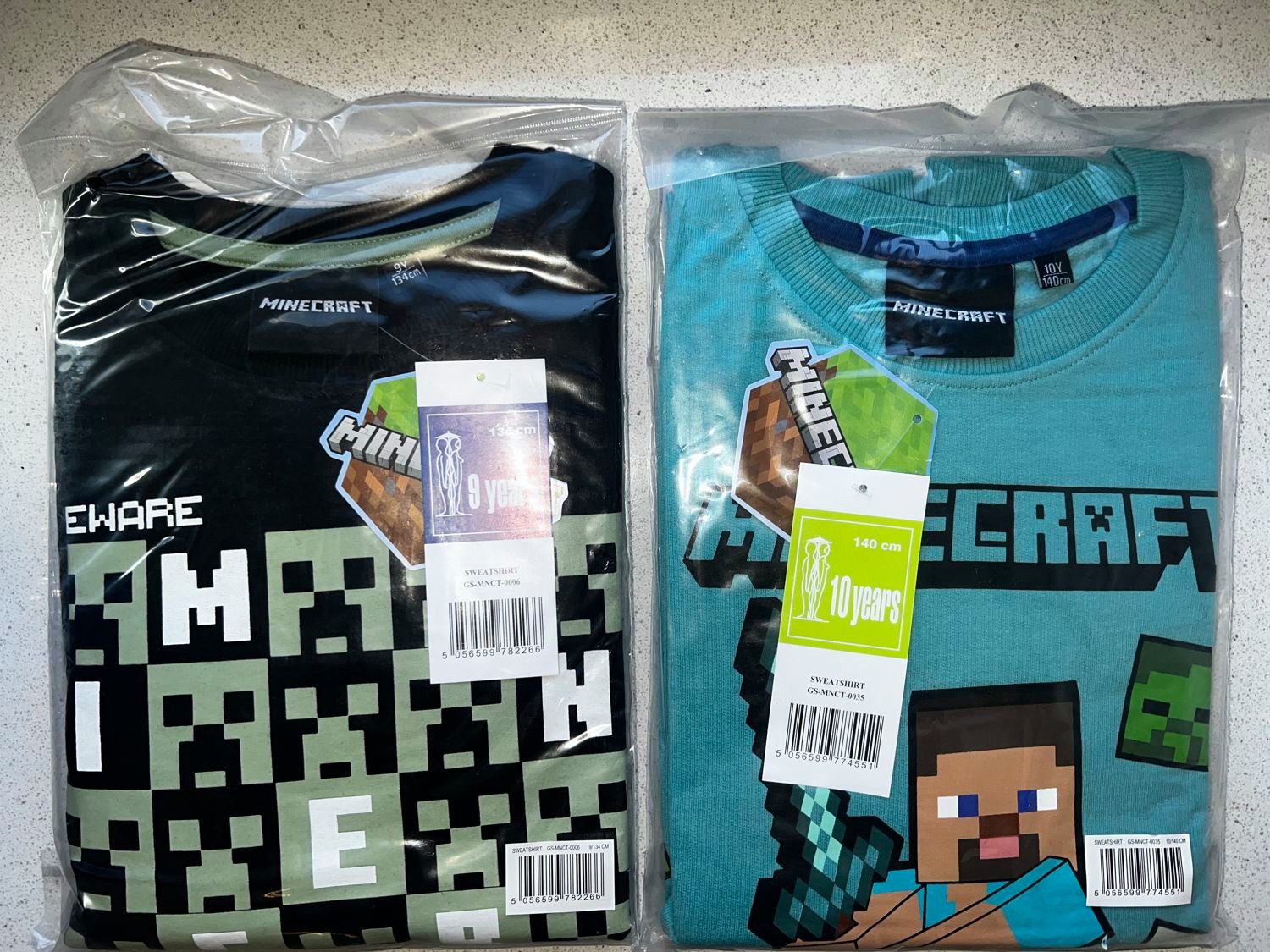 Minecraft Langarmshirt 2x Minecraft Langarm Sweatshirts Kinder Pullover PULLI Zocker Gamer