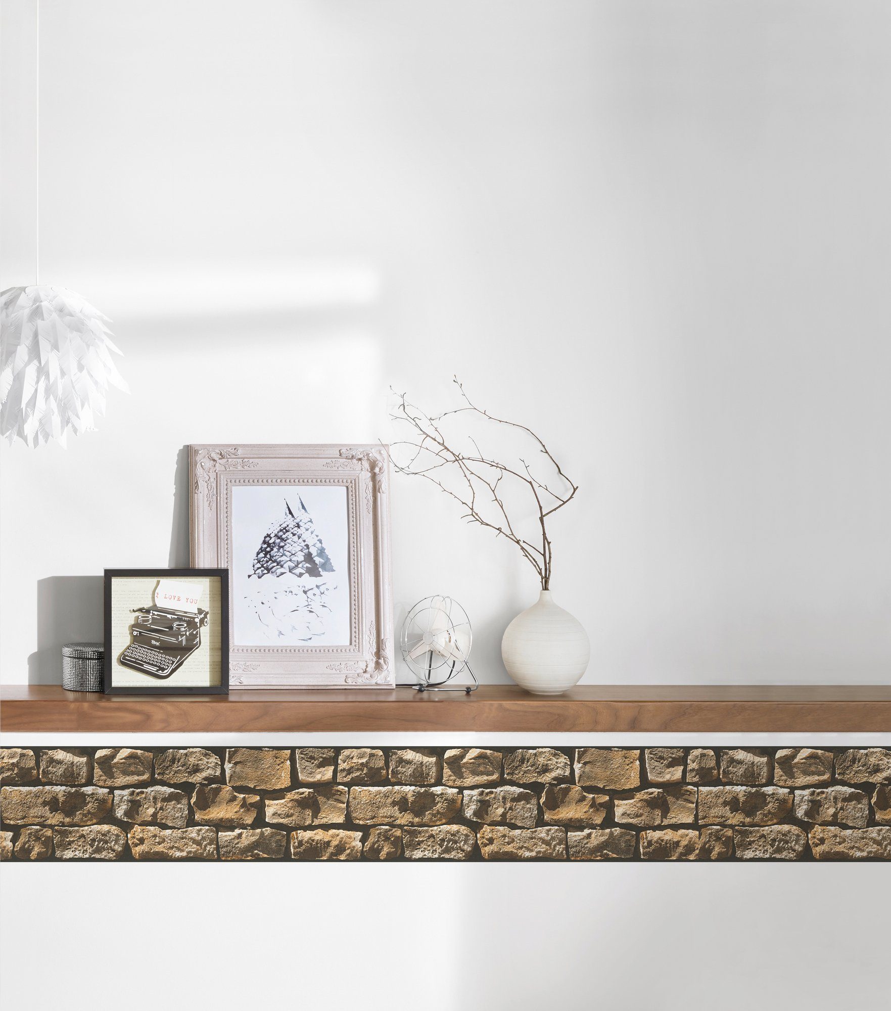 Bricoflor Selbstklebende Steintapete als Bordüre Mauer Tapetenbordüre Ideal günstig online kaufen