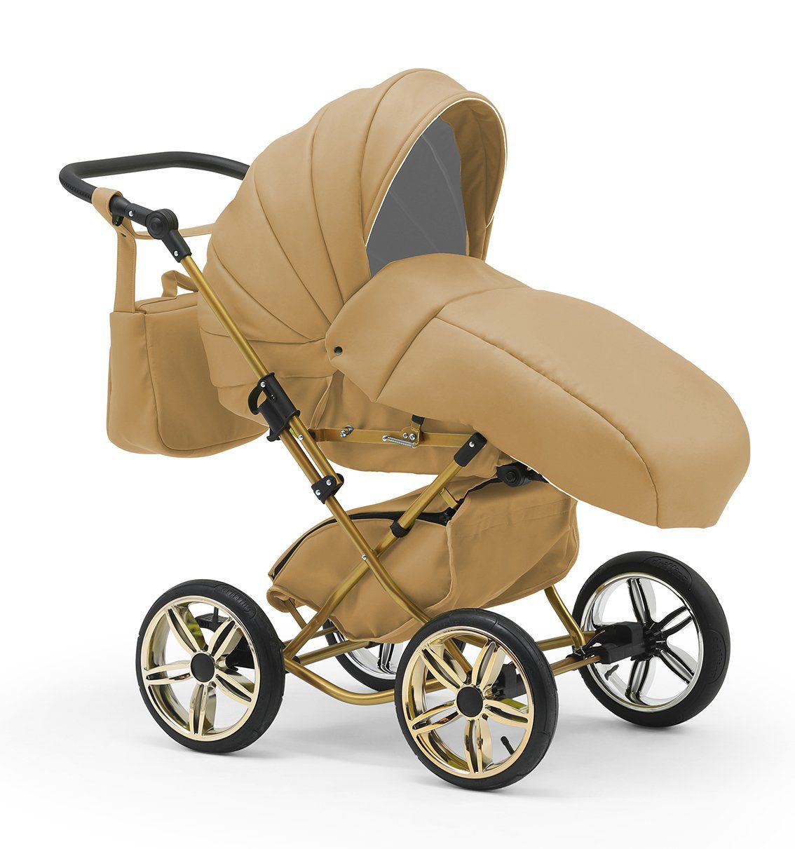 babies-on-wheels Kombi-Kinderwagen Sorento 3 in Autositz 13 Designs Beige 10 - - in 1 inkl. Teile